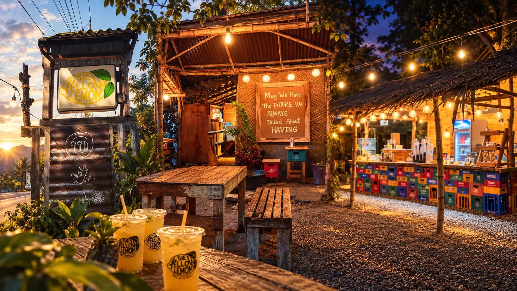 The Yellow Lemon mula hapon hanggang gabi